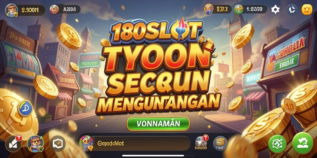 Tampilan gameplay menarik dari 180SLOT dengan elemen Tycoon.