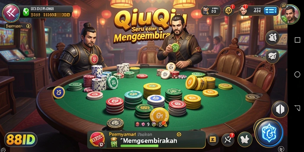 Tampilan seru saat bermain QiuQiu di 88ID.