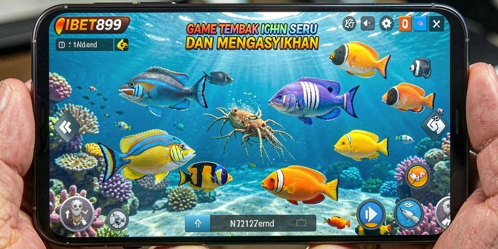 Tampilan gameplay seru dalam IBET899 saat menembak ikan.