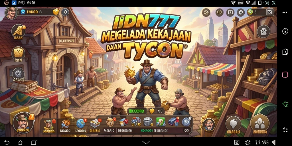 Tampilan menarik gameplay IDN777 dalam membangun kekayaan sebagai tycoon.