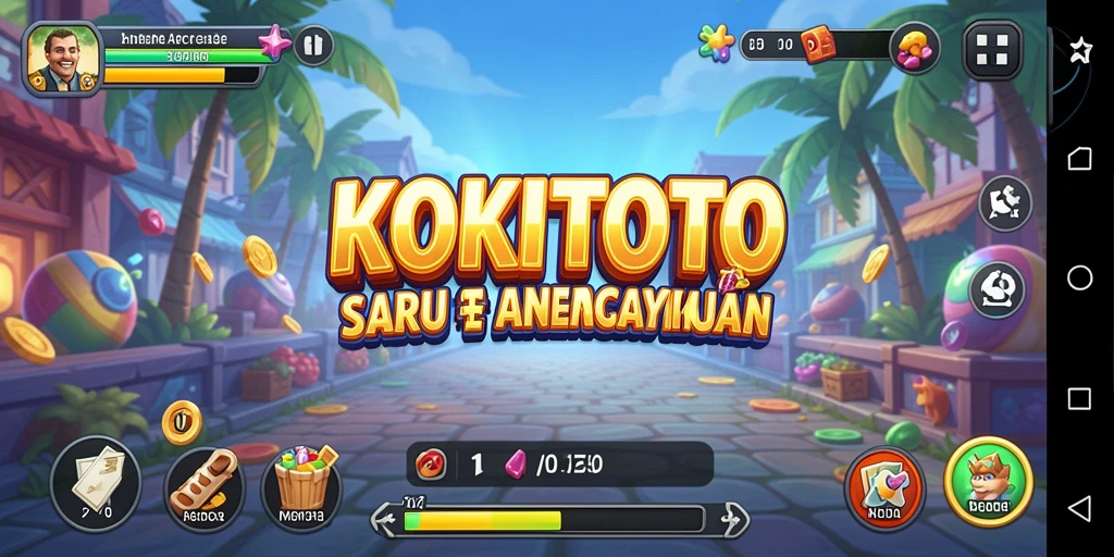 Screenshot gameplay KOKITOTO menunjukkan aksi seru dalam permainan Arcade.