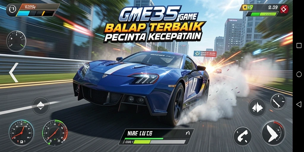 Gameplay balap yang seru dan menegangkan di ME355.