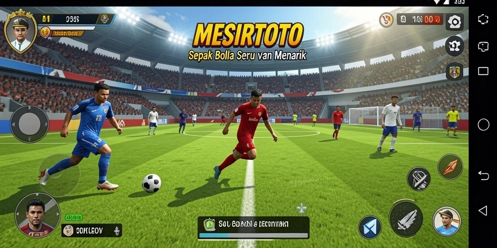 Tampilan gameplay sepak bola MESIRTOTO yang mendebarkan.