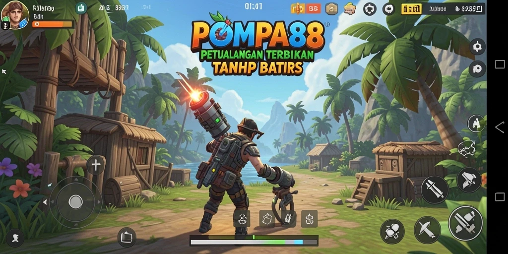 Tampilan gameplay seru POMPA88 dalam dunia terbuka.