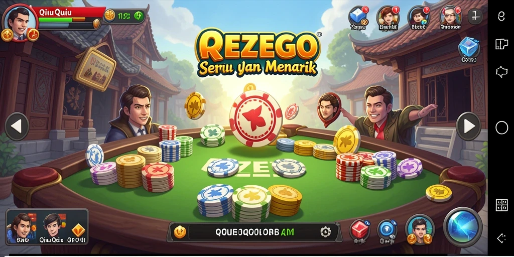 Tampilan gameplay QiuQiu yang menyenangkan di REZEGO.