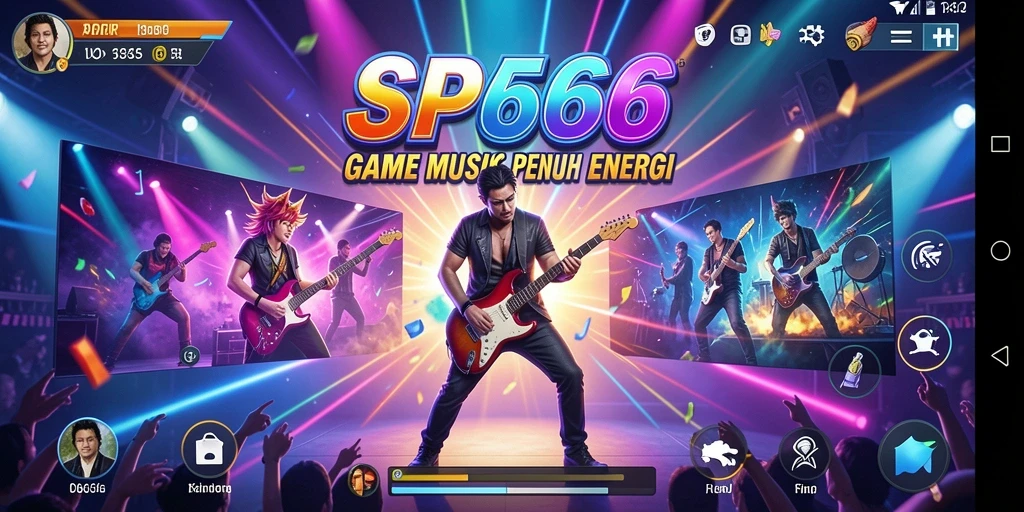 Menampilkan gameplay SP666 yang dinamis dan penuh warna.