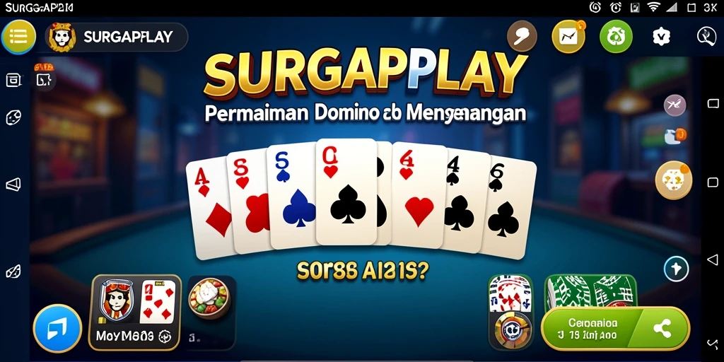 Screenshot gameplay SURGAPLAY menampilkan aksi seru dalam permainan Domino.