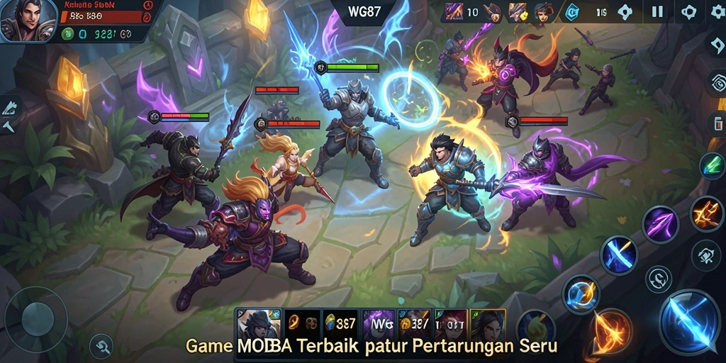 Tampilan gameplay seru di arena pertarungan WG87.